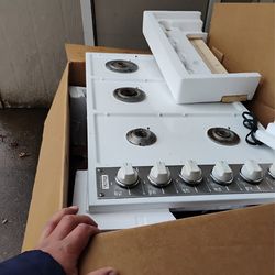 White Viking Professional stove top / rang