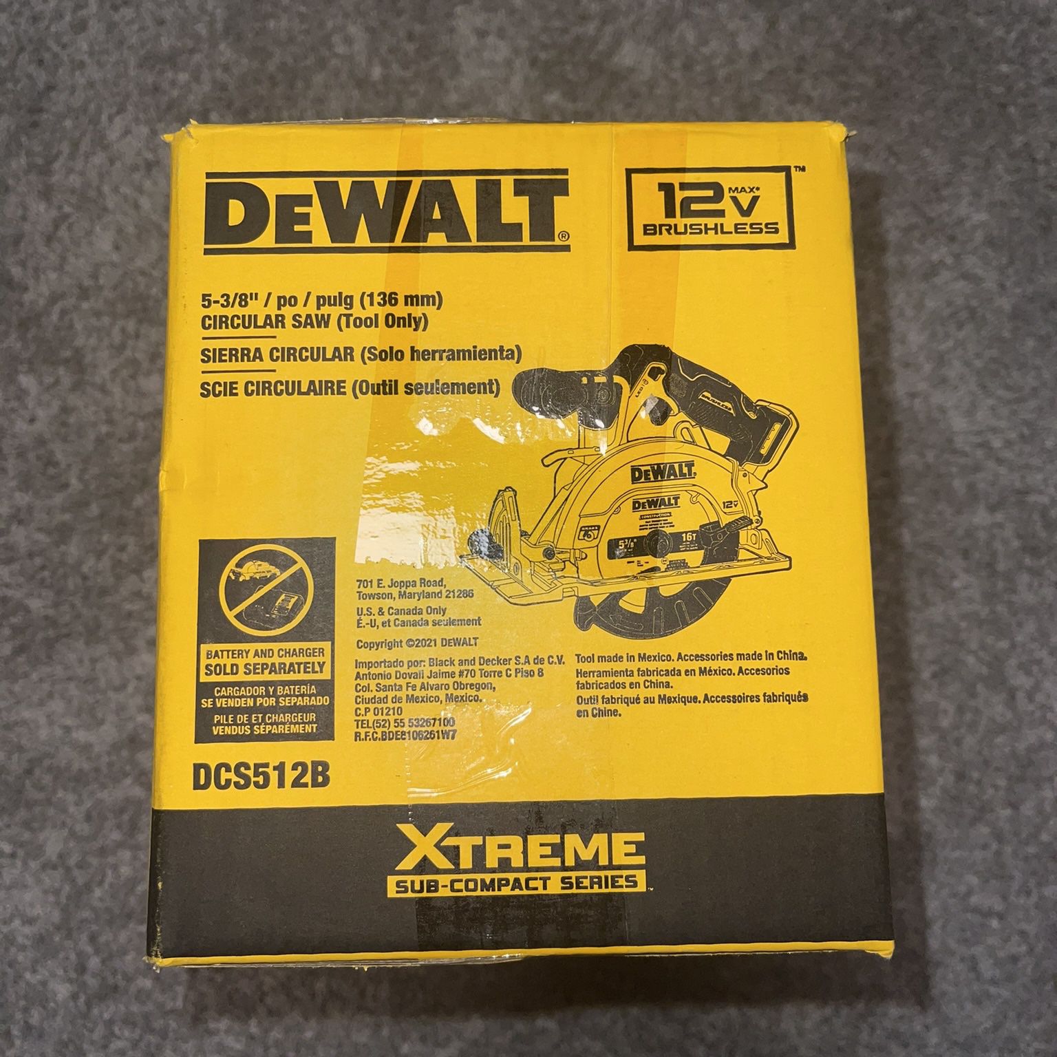 DEWALT XTREME 12-volt Max 5-3/8-in Brushless Cordless Circular Saw