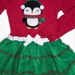 white christmas dresses Joy to the World Holiday Scene Dress – Mia Belle Girls main image 0