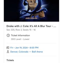 Drake Tickets (Denver Colorado-19th Of January)