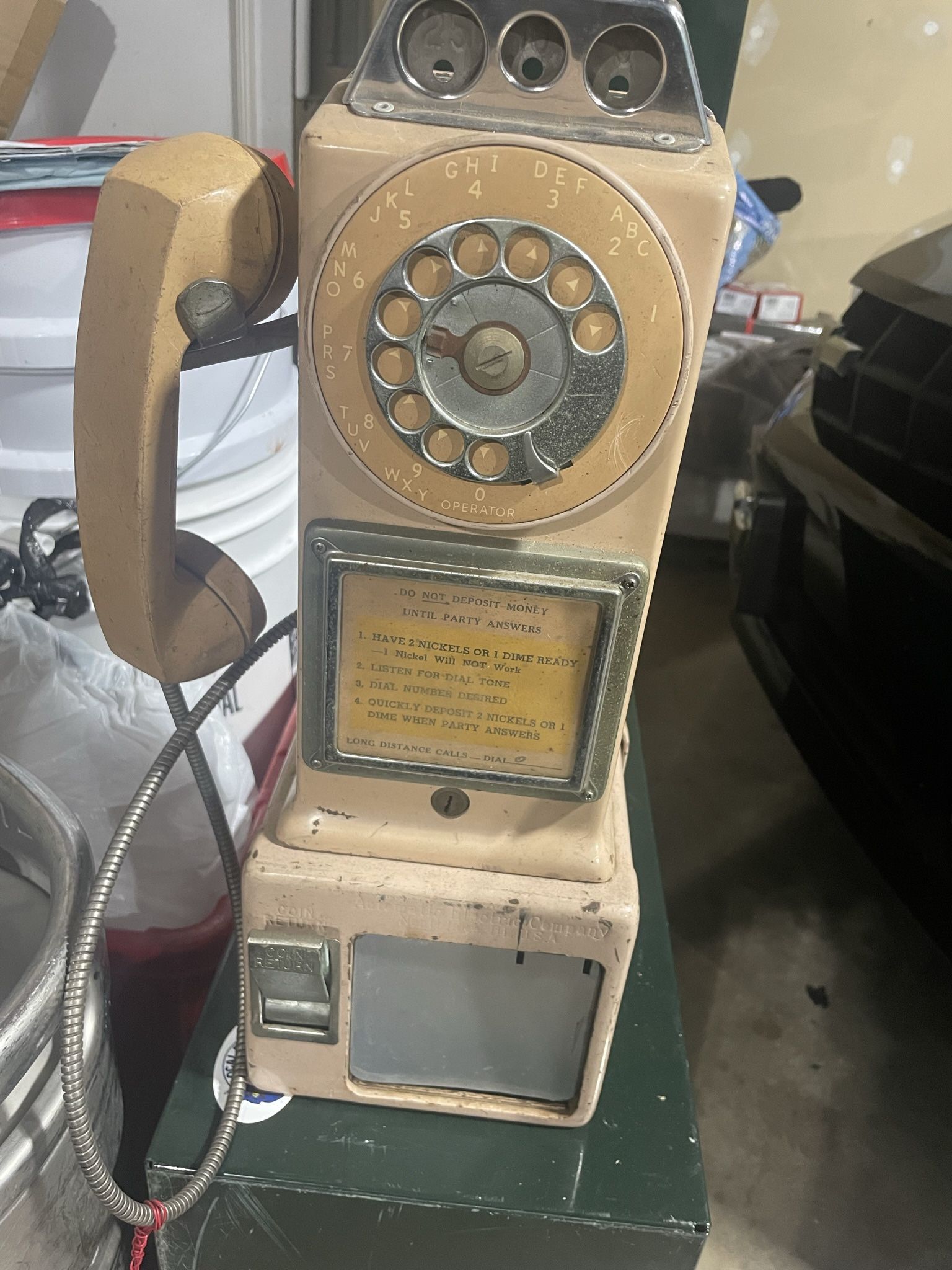 Retro 1950’s Vintage PayPhone Coin Slot - Classic