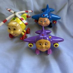Vintage Jay Jay The Jet Plane Toys Lot Of 3  Herky Helicopter Tracy & Blue Plane
