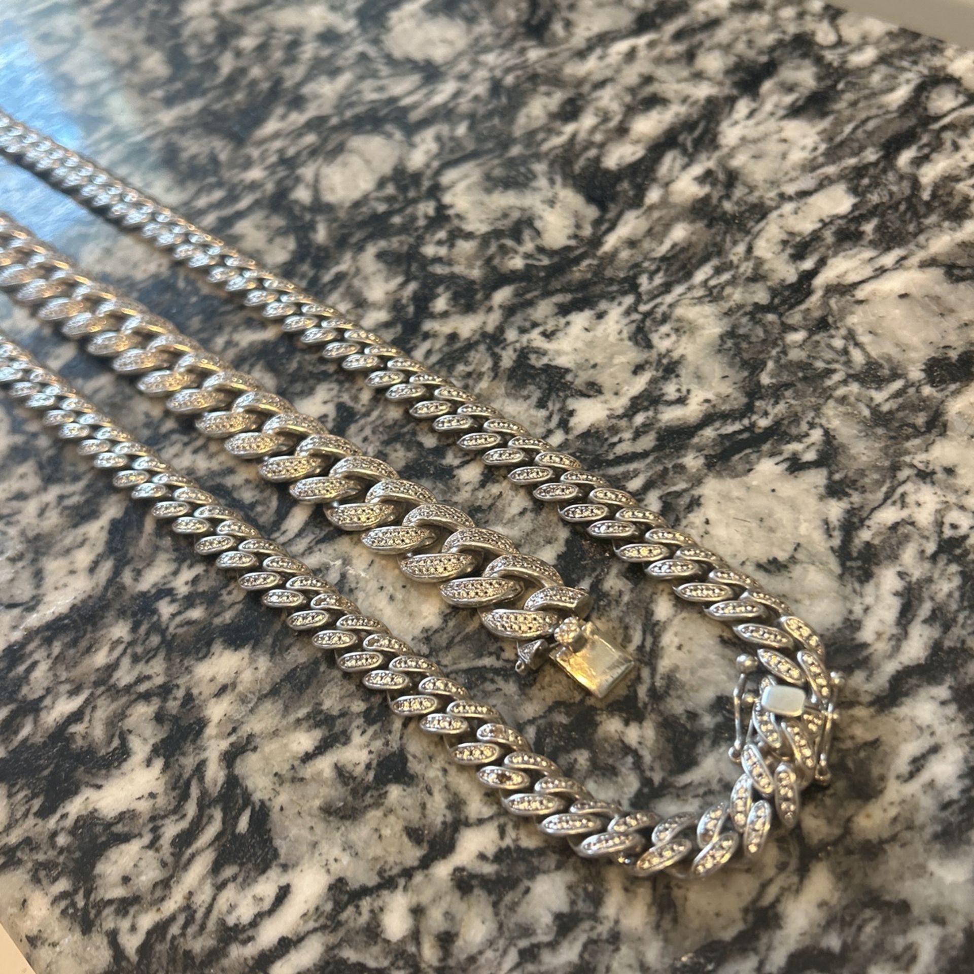 925 Silver With Diamonds