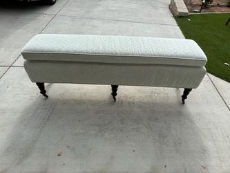 Upholstered Bench on wheels
