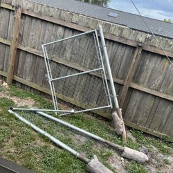 Chain Link Fence Gate With Post 
