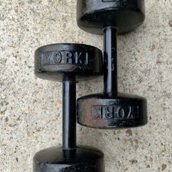 (YES STILL AVAILABLE) Two 25 Lb Dumbbells 