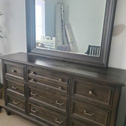 Farmhouse  Dresser/Mirror And Night Stand