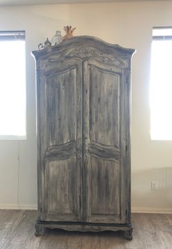 Price reduced! Real wood beautiful Armoire / desk
