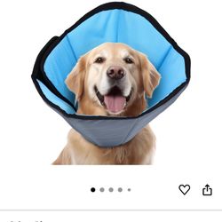 Ipetstation Dog Cone Collar For Dogs After Surgery Extra Long, Adjustable Comfy Dog Elizabethan Pet Collar Cone For Large Dogs Anti-Lick Protective Wo