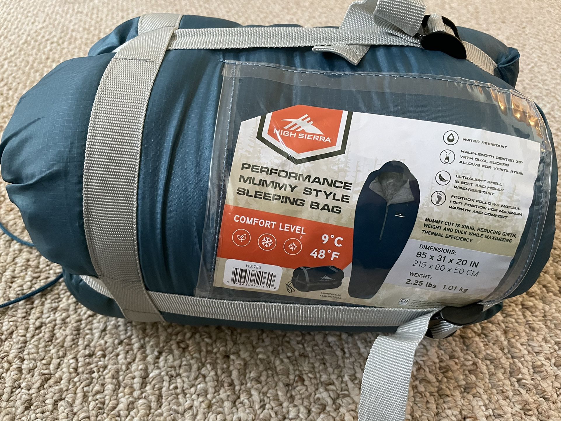 High Sierra Performance Mummy Style Sleeping Bag