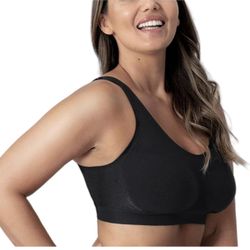 Women's Wireless Support Comfort Sports Bra with Extended Button Tank Top Non-Steel Ring Daily Bra
