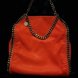 Stella McCartney Small Falabella Tote Coral Faux Leather