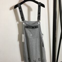 Gray Overall Shorts Jumpsuit Romper Designer Luxury Womens 