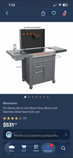 Blackstone PRO SERIES Serve & store prep cart