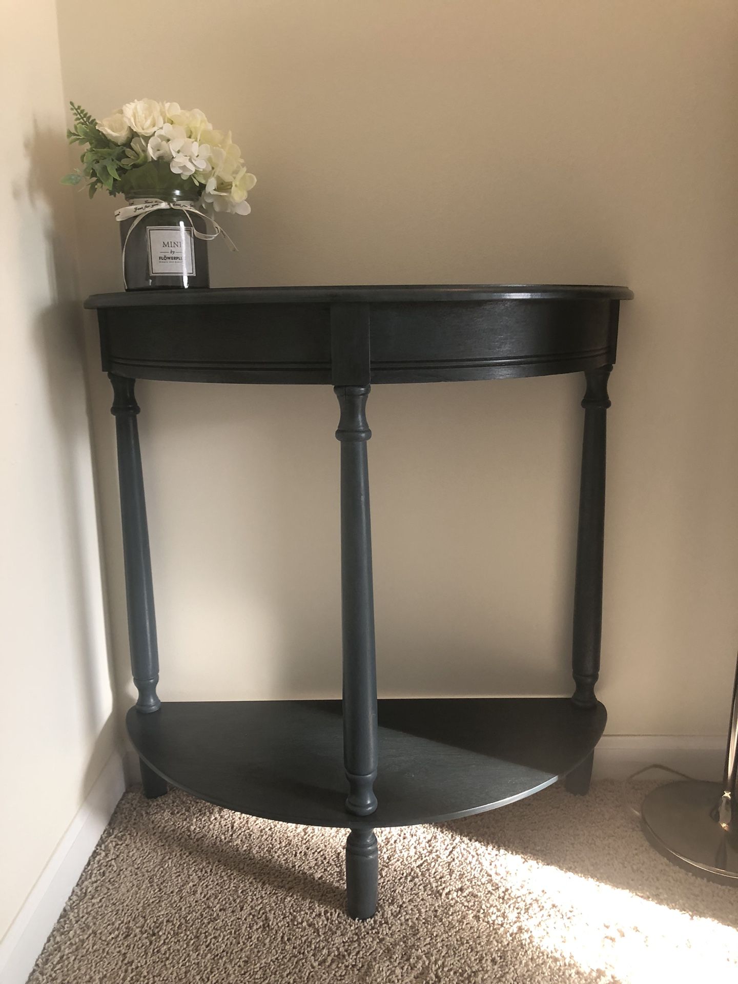 Half-Round Accent Table in Navy