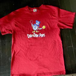 Vintage Dum Dum Pops Candy Suckers T-Shirt Red 90’s Large.