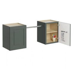 Mill’s Pride Greenwich Aspen Green Plywood Laundry Room Wall Cabinet