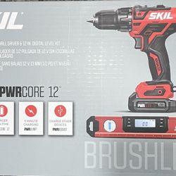 SkiL Brushless 12V 1/2 Drill Level/charger/battery/usb For Charging Devices