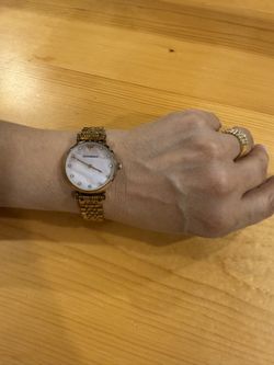 Emporio Armani's Diamond Shell rose gold-tone watch