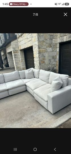 Beige Cloud Couch Modular Sectional Sofa