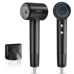 Labiim Hair Dryer,High-Speed lonic Blow Dryer 110,000 RPM Motor, Cyber White Fast Drying 200M Ions Frizz & Thermo-Control HairDryer with Magnetic Nozz