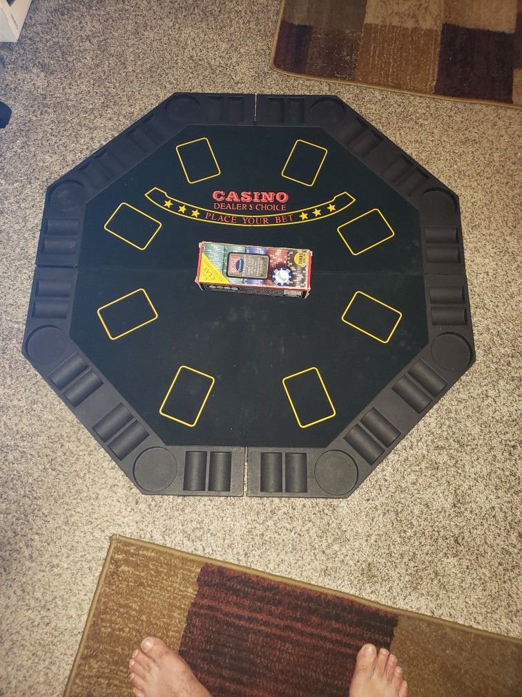 Poker Table And Chips