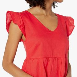 Women's Dress Size L Color Red