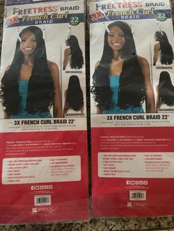 2pc 3X Freestress French French Curls Braiding Hair Extension - 22”