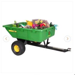 50% OFF - John Deere 10 cu ft Tow-Behind Poly Utility Cart 650 lb Capacity