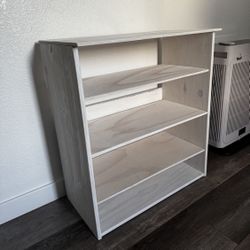 Pine Wood White Washed Bookshelf Estante Libros Dormitorio 