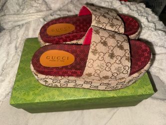 Gucci Angelina GG Canvas Platform Sandal