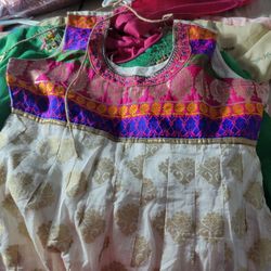 Bundle of salwars, kurta, and sarees for upcycling, sewing, fabric scraps