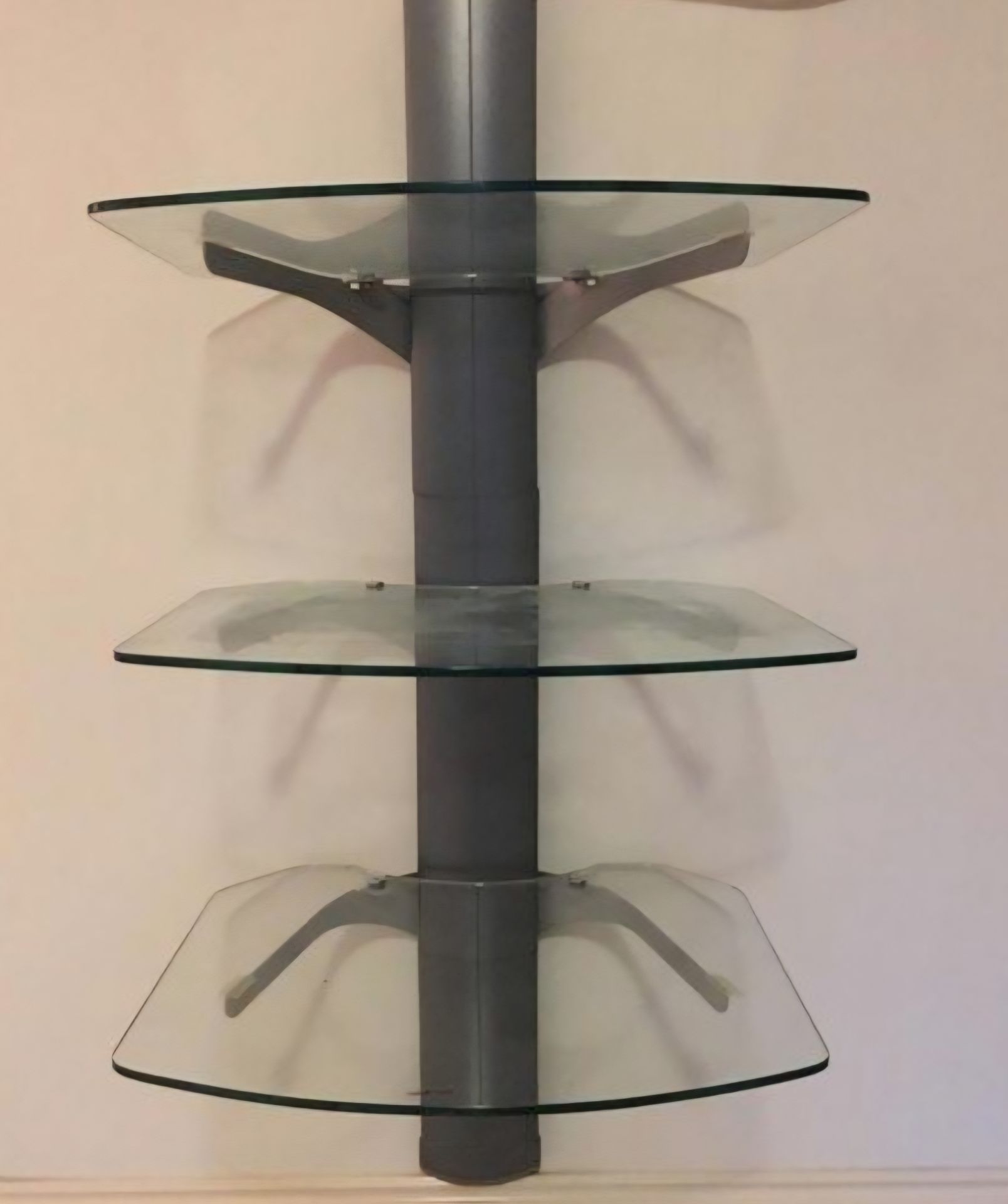 Wall Mounted TV Media Shelf System with Cable Management