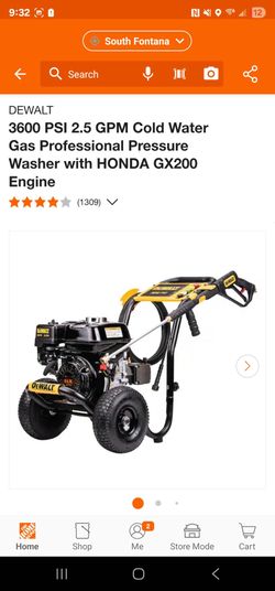 DeWalt 3600 PSI Gasoline Pressure Washer