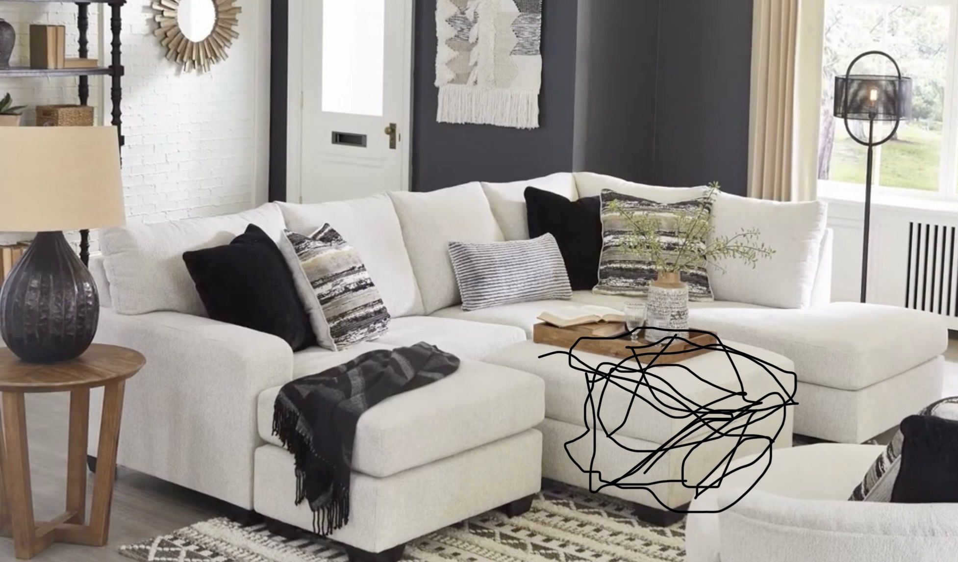 Off White sectional couch