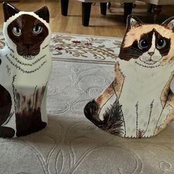 Ceramic Cat Vases