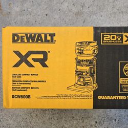 Dewalt 20v Router Brushless XR With Variable Speed Brand New Tool Only 