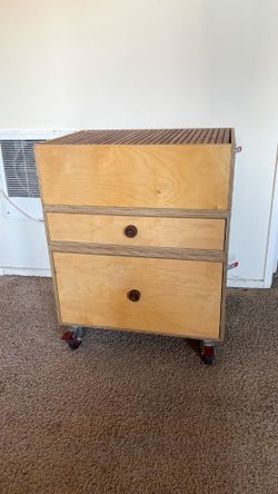 Plywood Storage Cart with Drawer