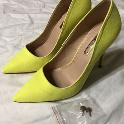 LILIANA NEON YELLOW HIGH HEEL PUMPS 👠