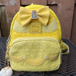 Loungefly Disney Princess Belle Sequin Mini Backpack