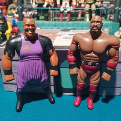 WWF Bend-ems Figures " Mabel & Ahmed Johnson " ( Vintage 90's Just Toys  )