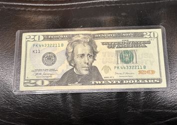 ON SALE LOOK 2017$20 FEDERAL RESERVE NOTE-DESCENDING PAIRS LADDER #.  RARE