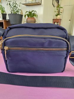 Blue nylon crossbody