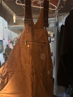 Carhartt Brown Duck Bib Overalls 32x32