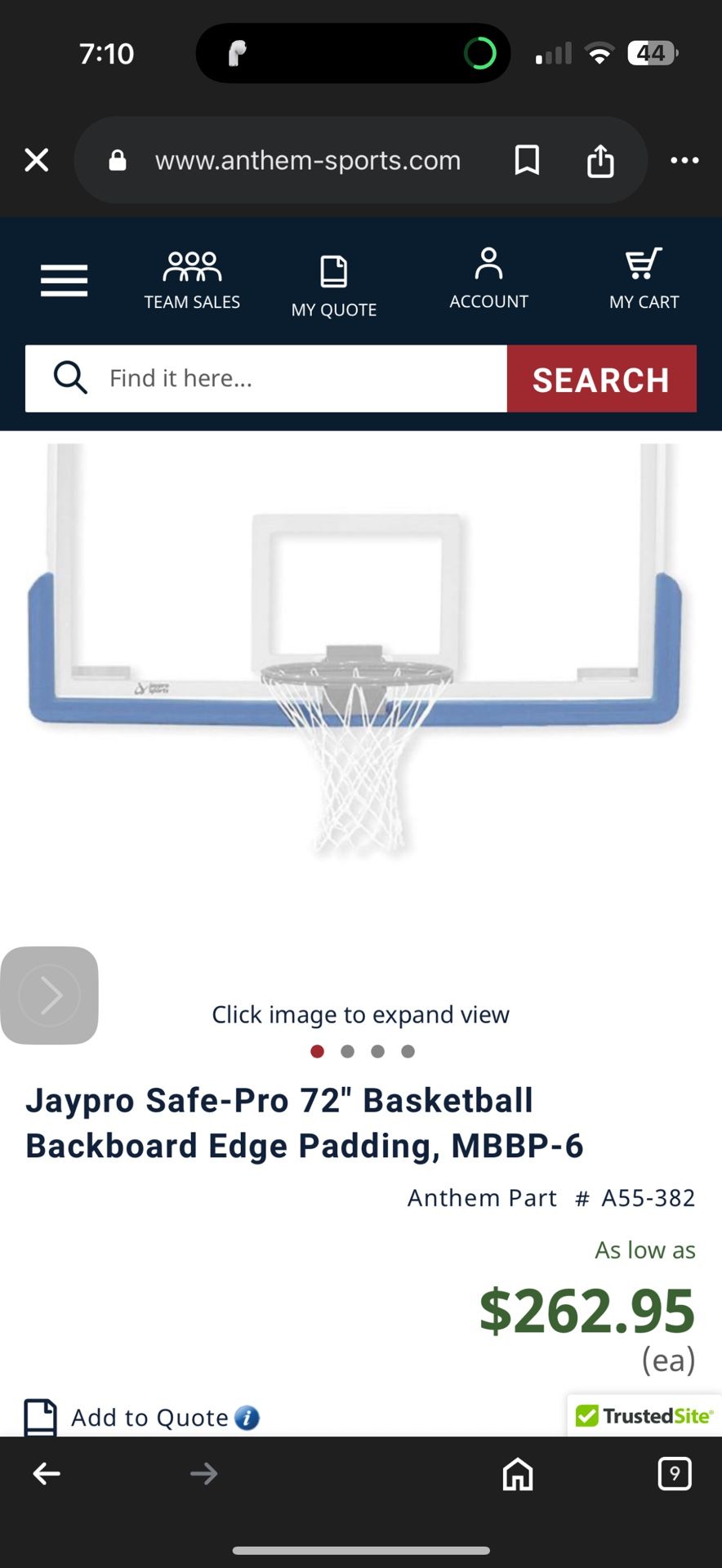 Basketball Backboard Edge Padding