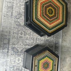 Custom Bottle Cap Epoxy Coffee Table And End Table