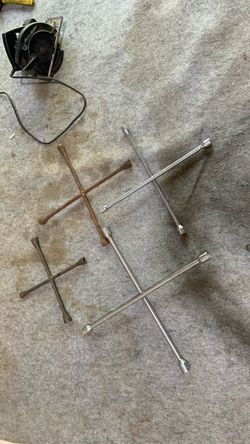 Four lug nut wrenches