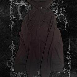 black spider zip up jacket