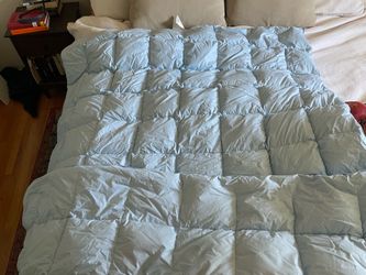 Twin Light Blue Down Comforter