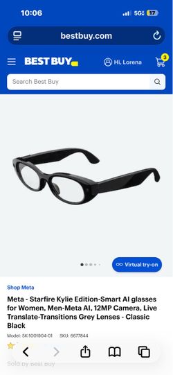 Kylie Jenner Meta glasses ( Transitions)